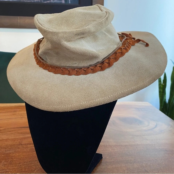 Pakflat Australian Bush Hat Handcrafted Genuine Suede Leather - Picture 9 of 15